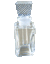 1/3 oz Clear Glass rectangular bottle