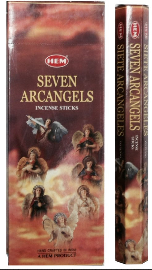 HEM 7 Archangels Incense Sticks, Hex Pack - 6 Boxes of 20 Sticks