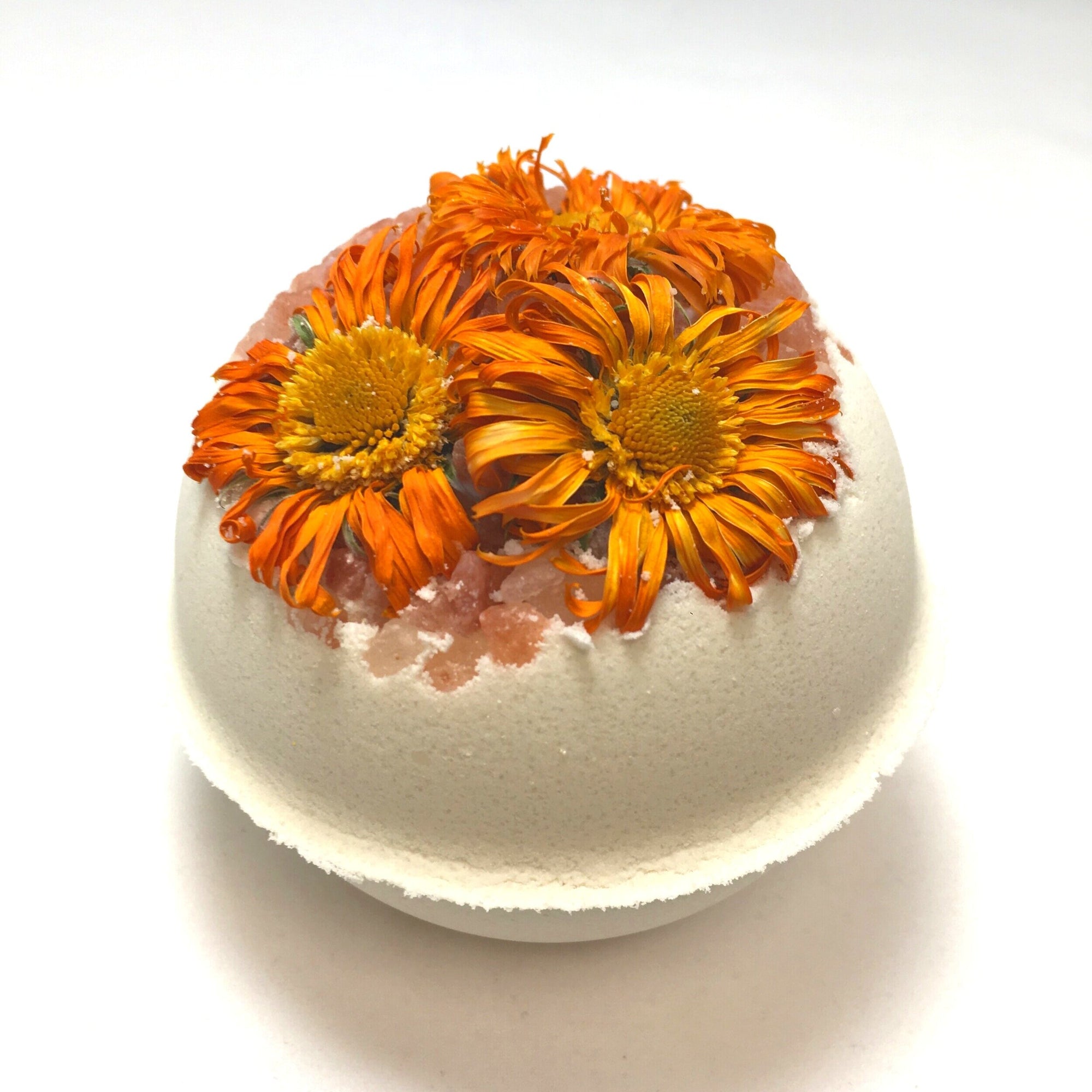 Orange Organic Calendula Flower Bath Bomb 3'