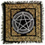 Pentacle in Gold & Silver  Altar Cloth - 18" x 18"