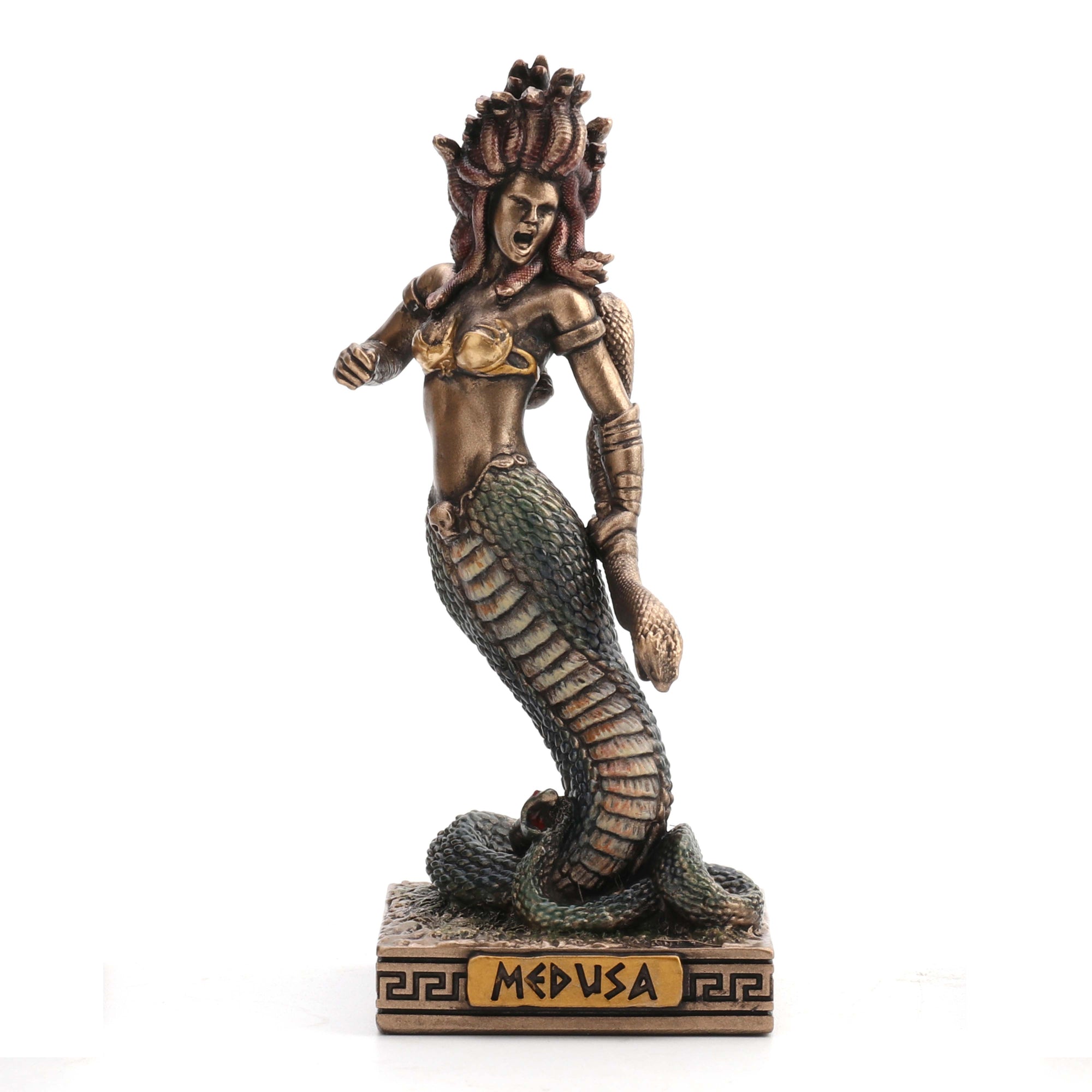 Small Medusa The Gorgon Statue - Gold Finish