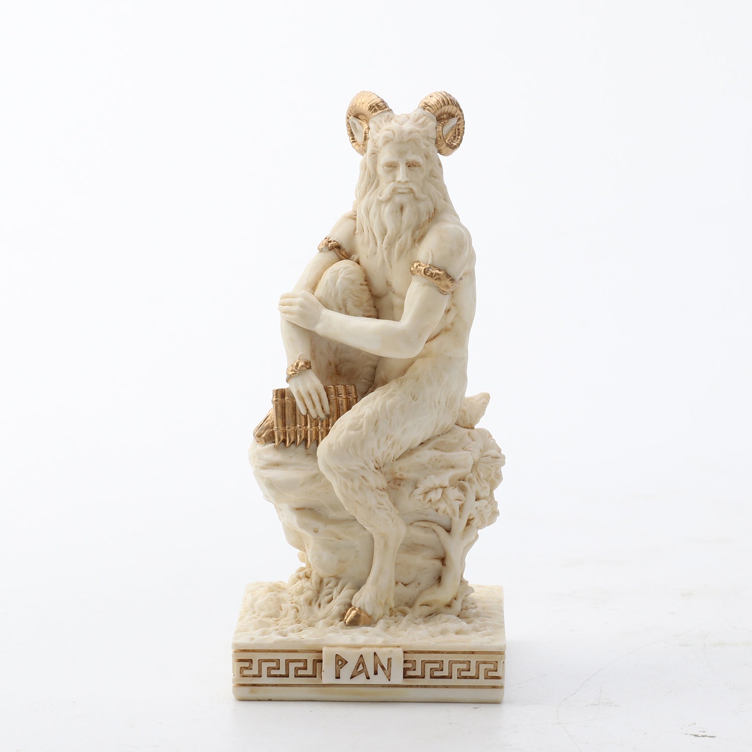 Small Pan Greek God Of The Wild Statue - Marble Finish