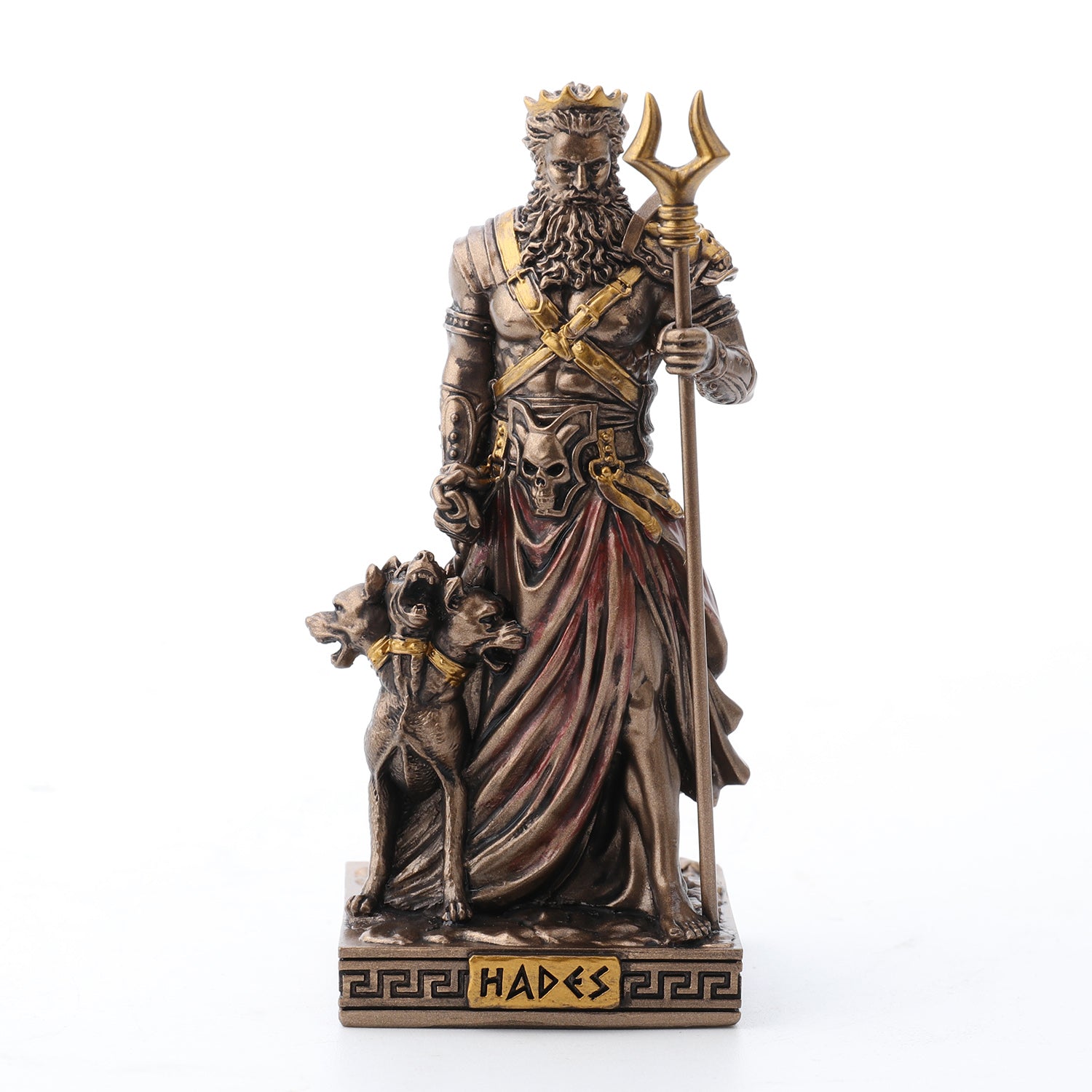 Small Greek Hades  God Of Underworld Statue -Gold Finish