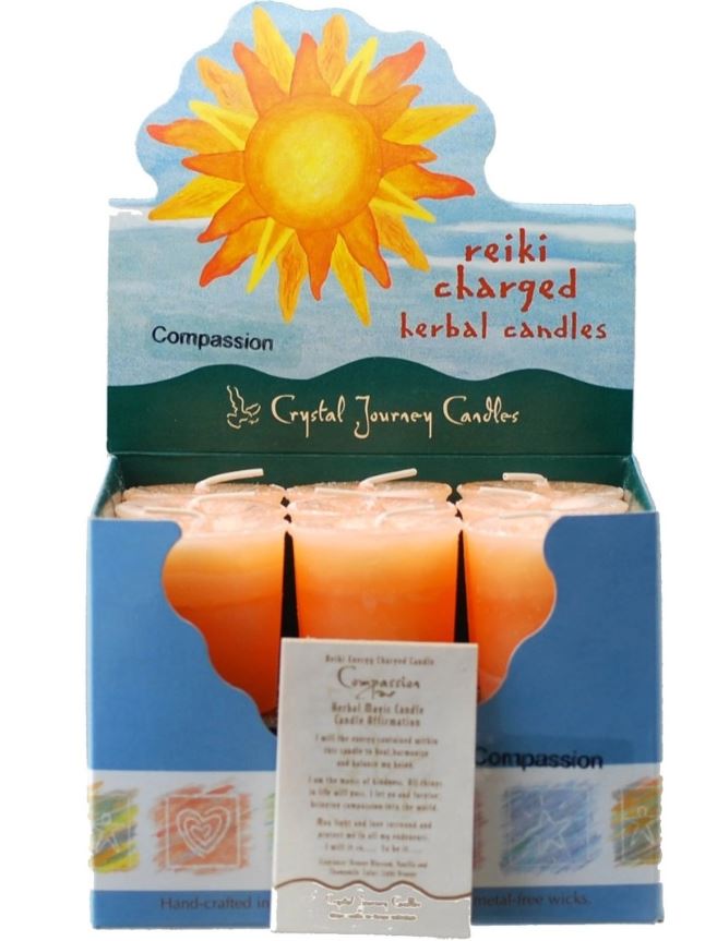 Compassion Herbal Votive Candle (Canteloupe Orange)