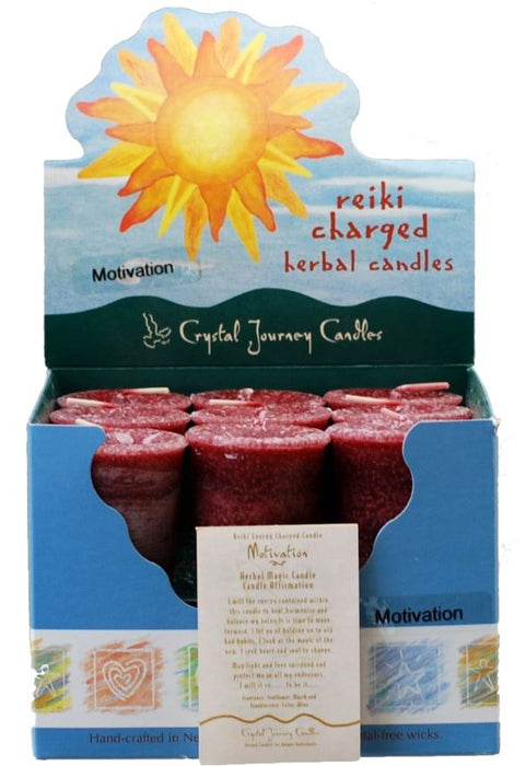 Motivation Herbal Votive Candle (Dark Burgundy)