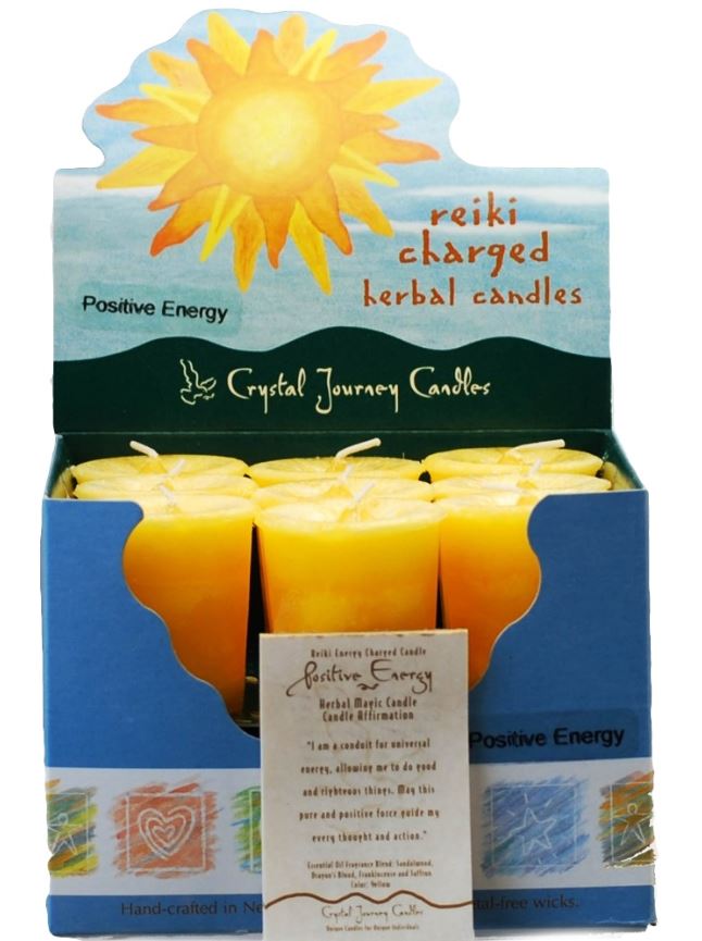Positive Energy Herbal Votive Candle (Yellow)