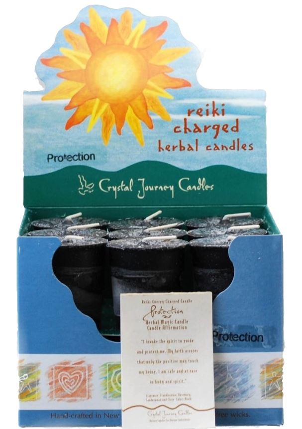Protection Herbal Votive Candle (Black)