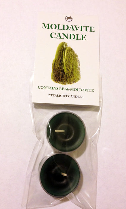 Moldavite Tealight Candle