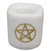 Chime Candle Holder White w/ Pentacle